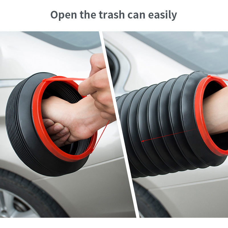 1.06gal Portable Camping Folding Trash Can with Lid - Compact, Collapsible Magic Bucket Garbage Bin, Multi-Functional Telescopic Water Bucket for Outdoor Activities, Travel-Friendly Storage Bucket, Trash Can for Outdoor Use