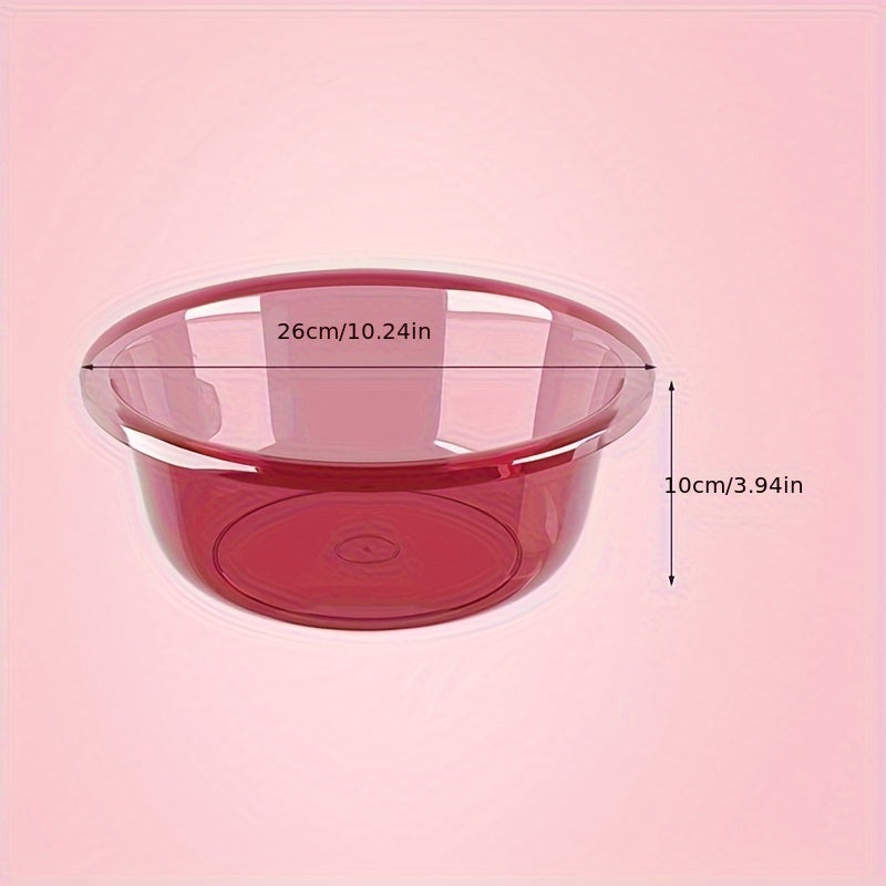 Classic Round Plastic Basin, Large, Thick Polished Finish, Multipurpose Basin for Kitchen, Bathroom, Dormitory, Laundry and Storage
