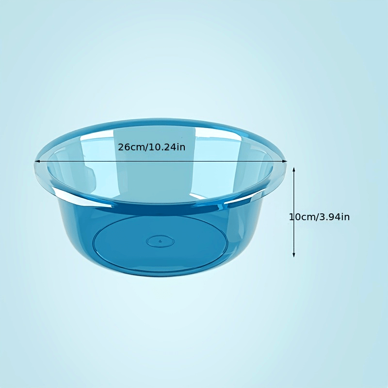 Classic Round Plastic Basin, Large, Thick Polished Finish, Multipurpose Basin for Kitchen, Bathroom, Dormitory, Laundry and Storage