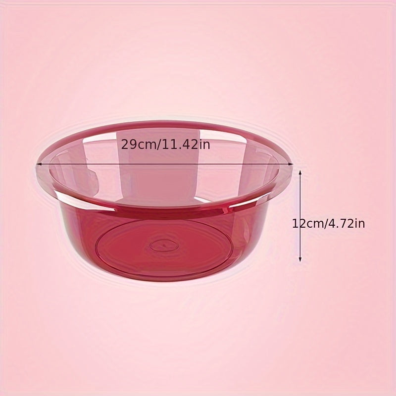 Classic Round Plastic Basin, Large, Thick Polished Finish, Multipurpose Basin for Kitchen, Bathroom, Dormitory, Laundry and Storage