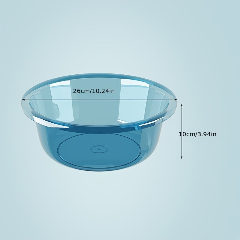 Classic Round Plastic Basin, Large, Thick Polished Finish, Multipurpose Basin for Kitchen, Bathroom, Dormitory, Laundry and Storage