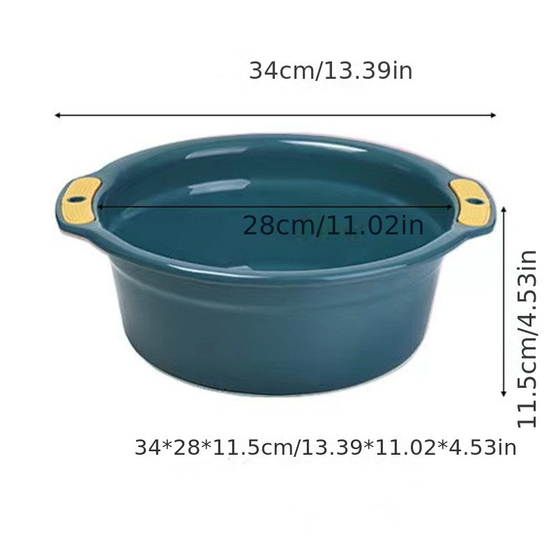1pc, Wash Basin, Plastic Washbasin, Thickened Wash Basin, Household Wash Basin, Dormitory Basin, Dormitory Washbasin, Portable Footbath, Outdoor Portable Basin For Washing Feet, Basin For Home Outdoor Dorm, Back To School Supplies