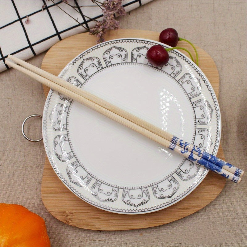 Elegant Blue Porcelain Pattern Bamboo Chopsticks - Durable, Portable, Perfect for Multiple Scenes, Ideal for Dining and Gift, Gift Item|Elegant Chopsticks|Intricate Design