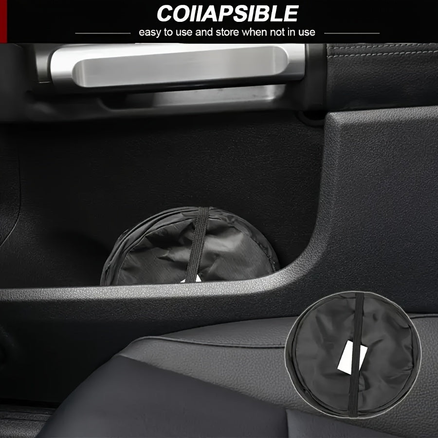 1PC Portable Folding Trash Can - Durable Polyamide Material, Leakproof, Hangable Design for Cars, Home, Office - Essential for Travel and Camping