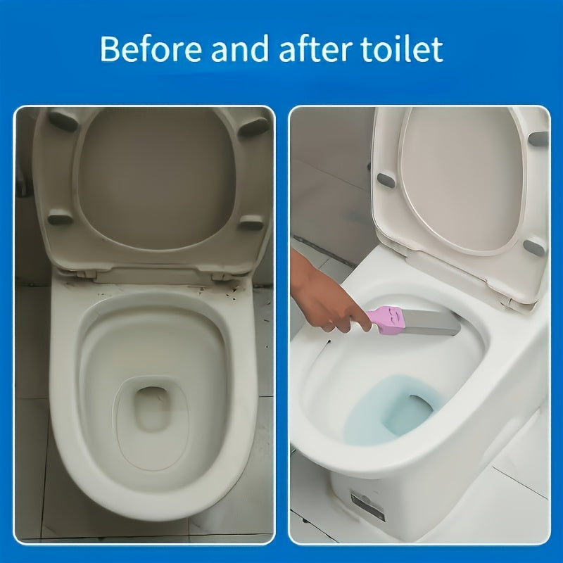 Set of 2pcs (limestone + handle), long handled limestone toilet brush, cleaning brush, no dead end brush, Toilet Power Descaling device - perfect for bathroom\u002Fpool\u002Fhome cleaning!